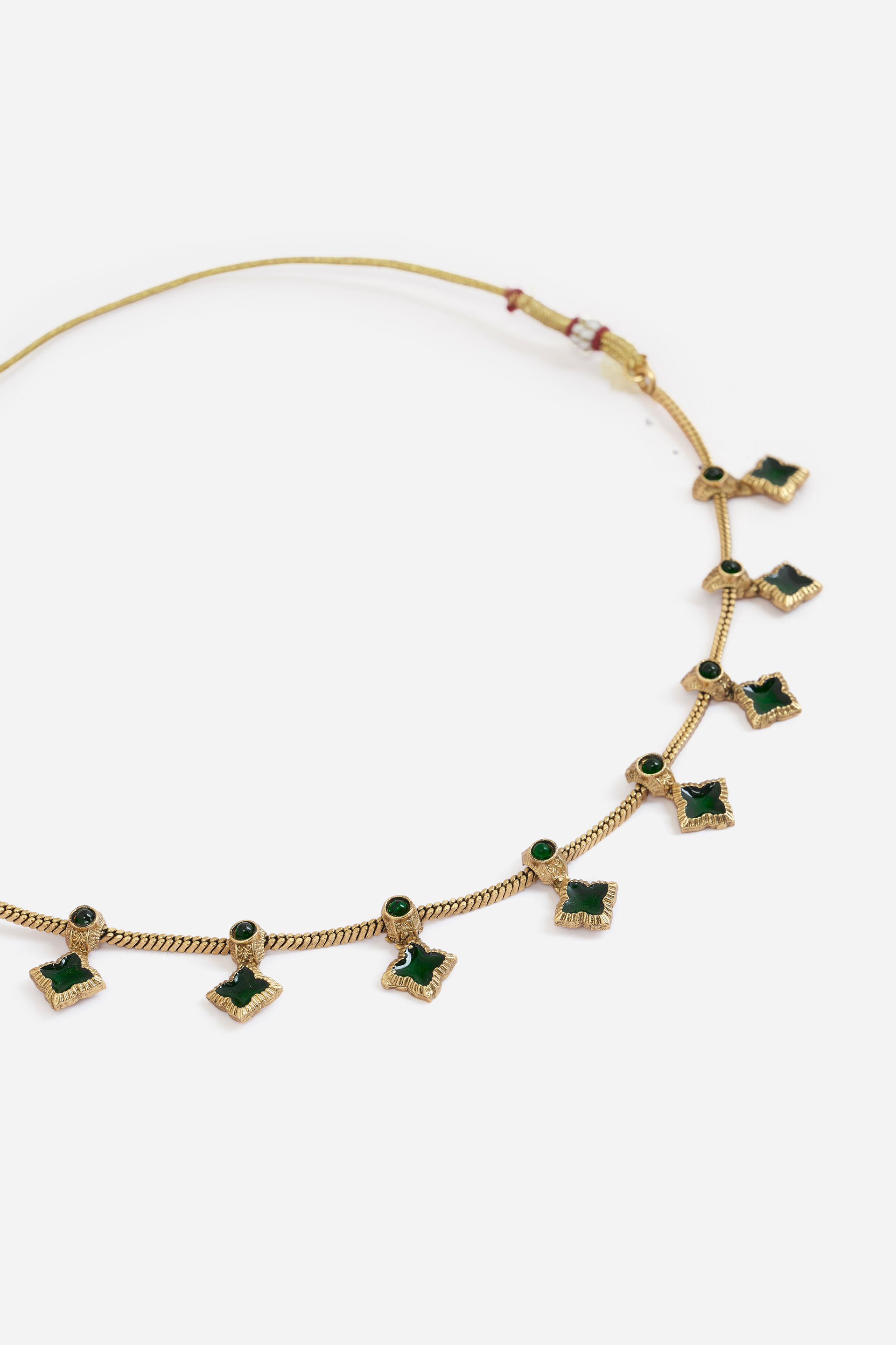 Green Clover Charm Necklace, , image 2